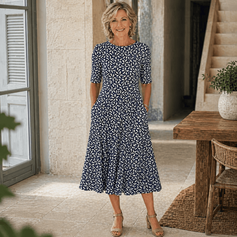 Sarah | Robe midi fleurie sans effort
