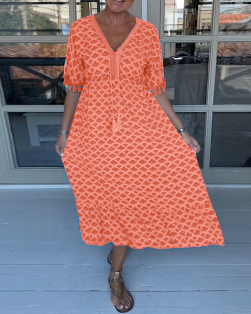 Winona | Robe à Franges en V d'Été