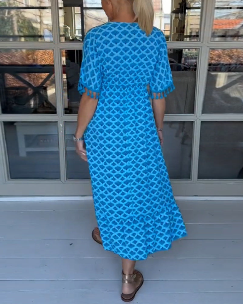 Winona | Robe à Franges en V d'Été