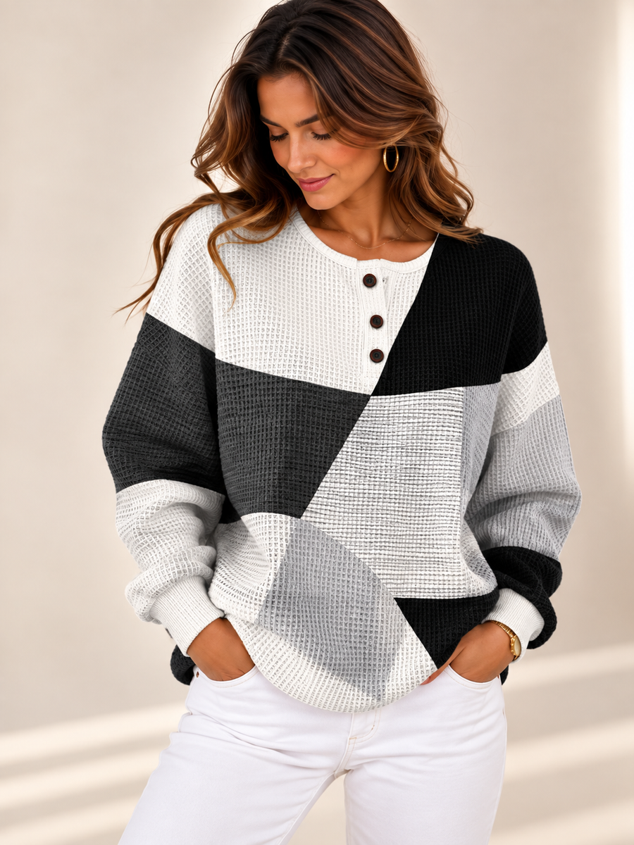 Consuelo | Pull Gofré à Double Couche