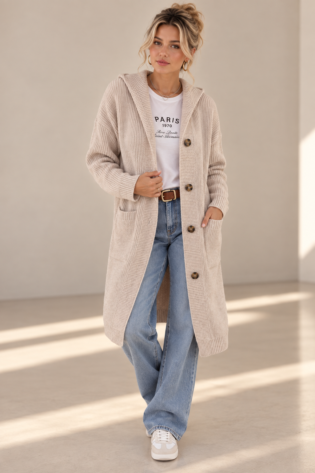 Soline | Élégant long cardigan
