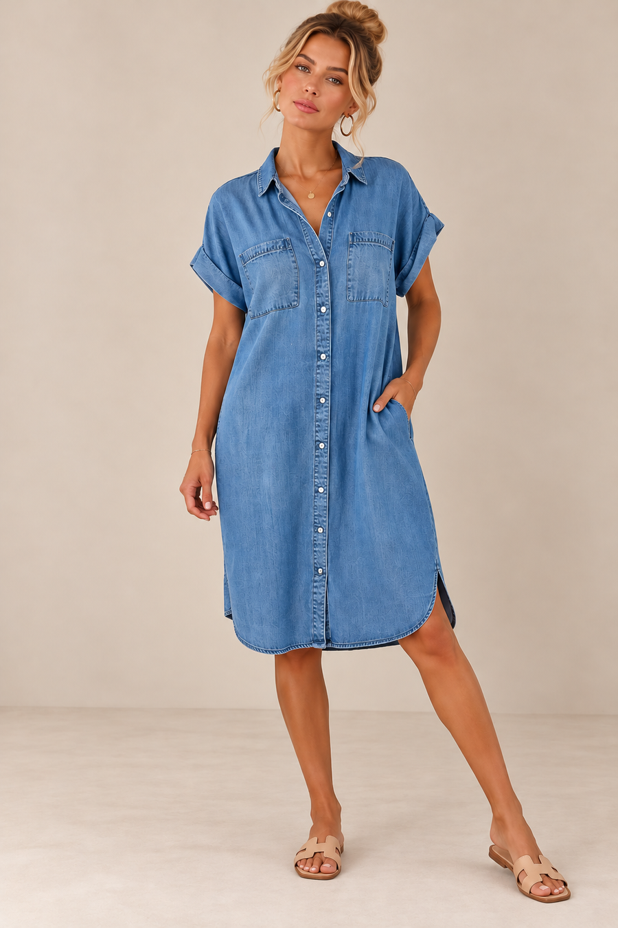 Aubree - Robe Décontractée En Jean