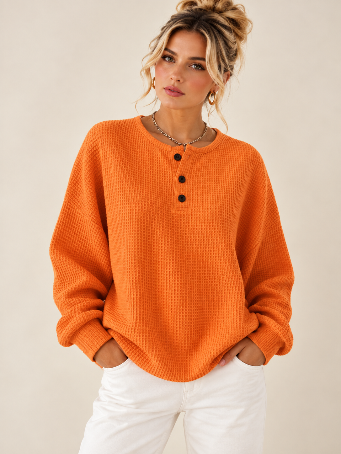 Malia | Pullover doux à relief