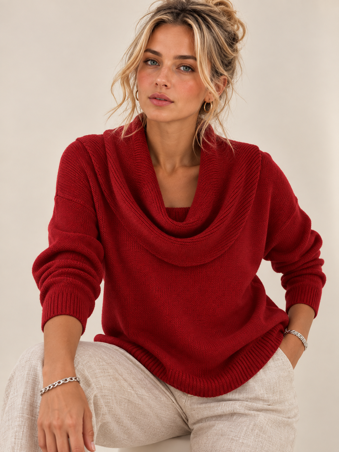 Julia | Pull à Col Drapé