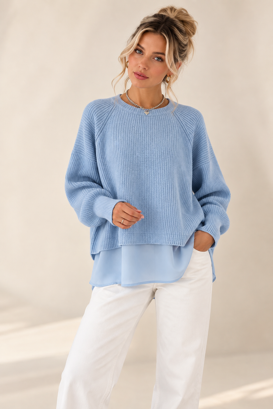 Casilda | Pull Effet Deux Pièces