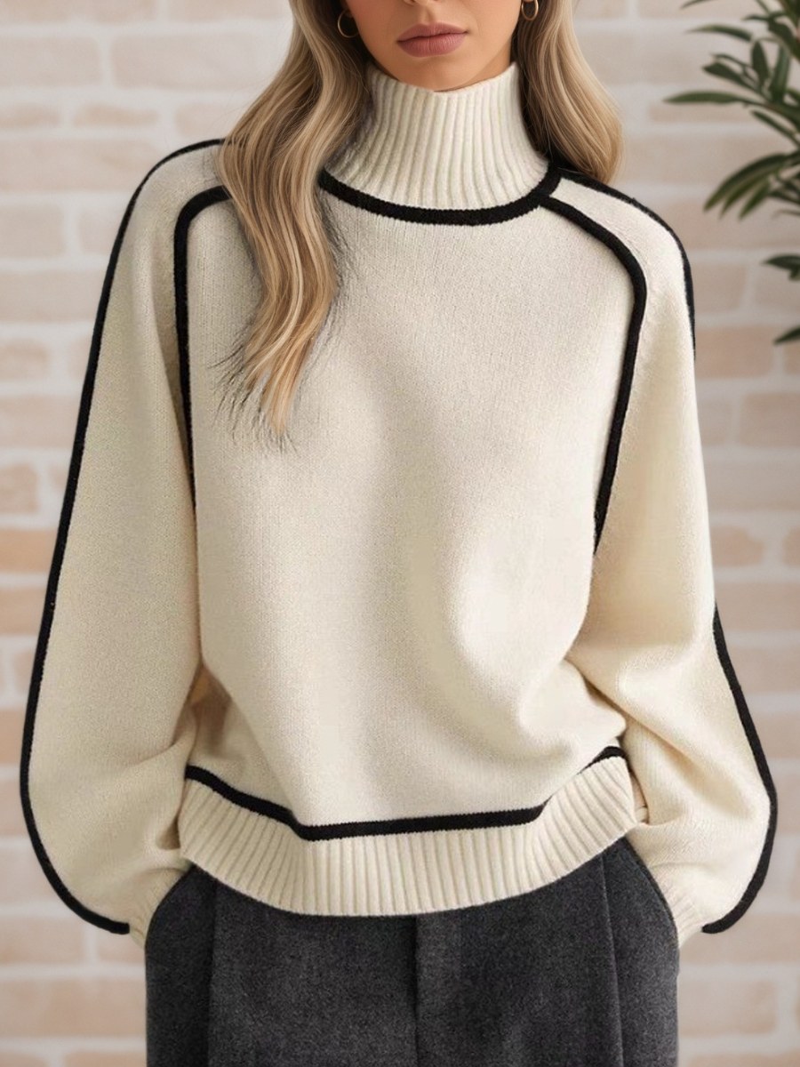 Donna | Pull Élégant à Col Haut