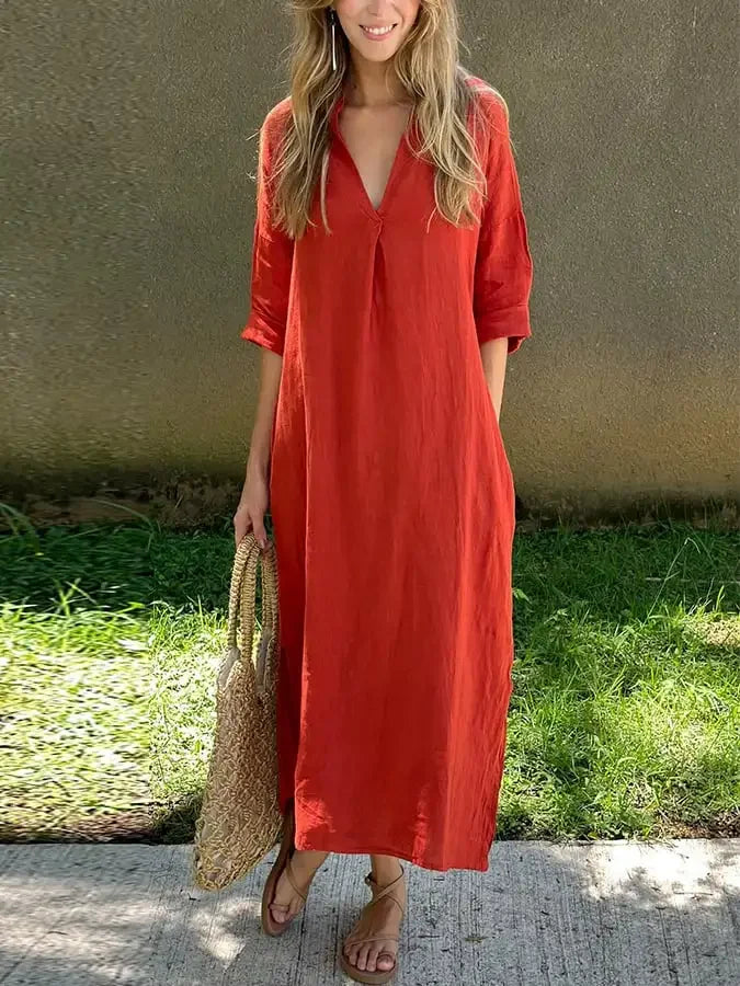 Fiora - Robe Longue Décontractée