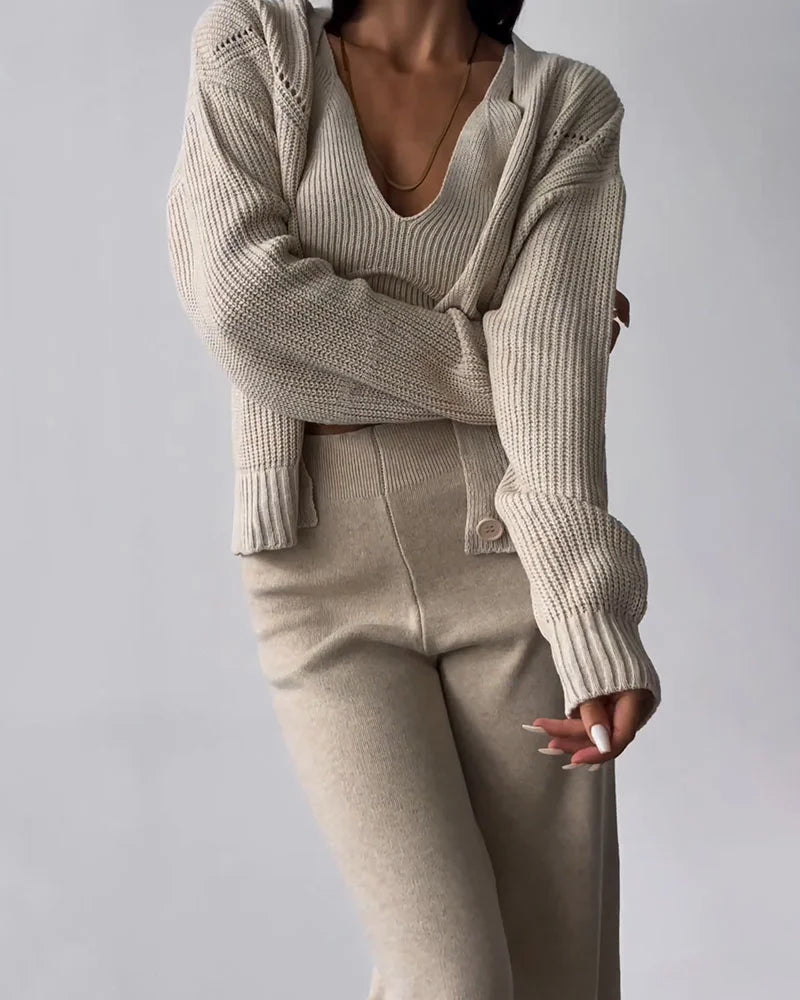 Amandine - Ensemble Tricoté Élégant