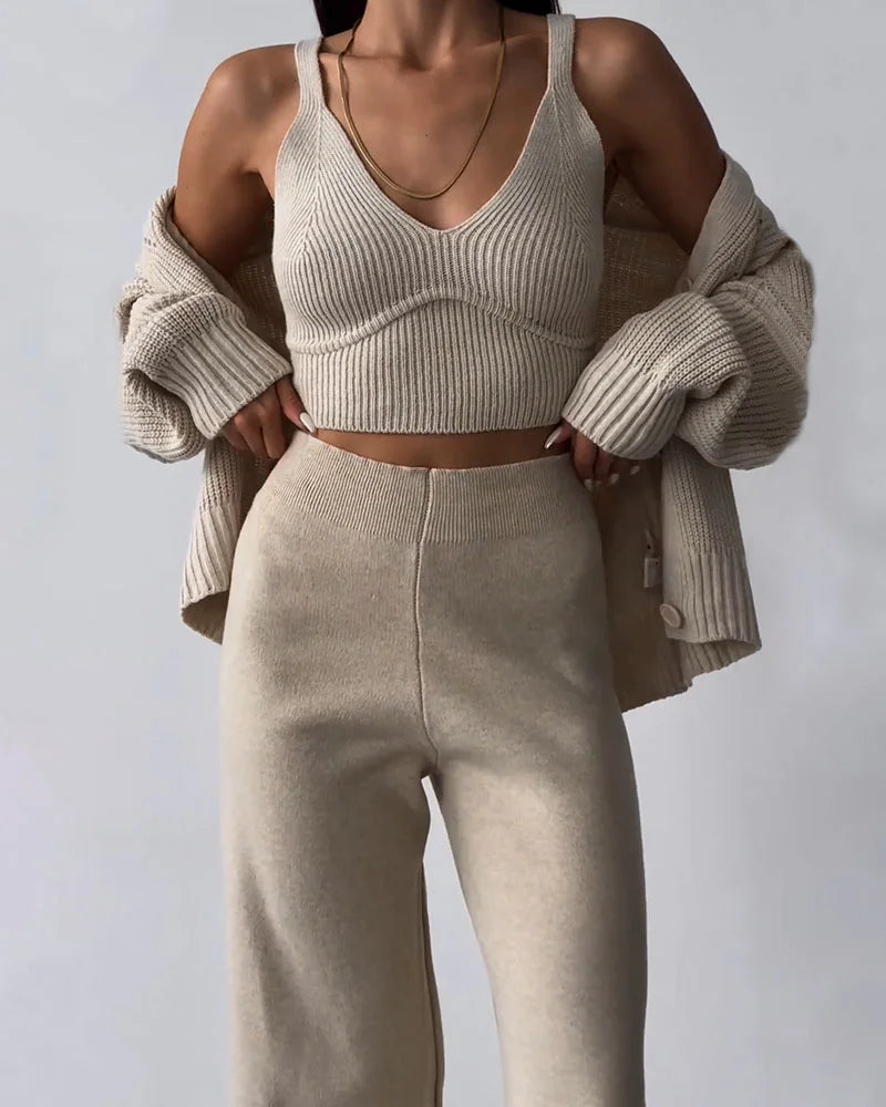 Amandine - Ensemble Tricoté Élégant