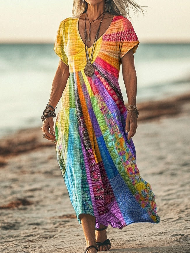 Robe de créateur Bohemian Sun
