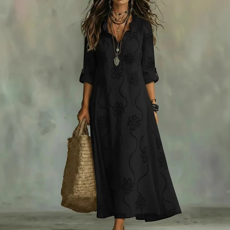 Sienna | Robe d'Été Florale Qui Camoufle le Corps