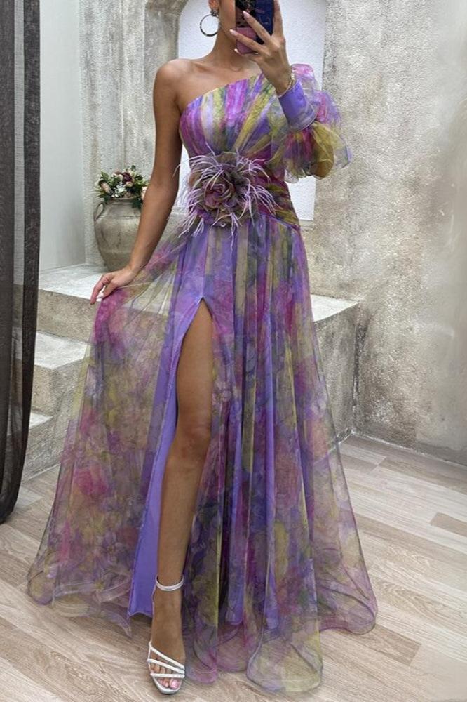 Kayla - Robe Asymétrique Fleurie
