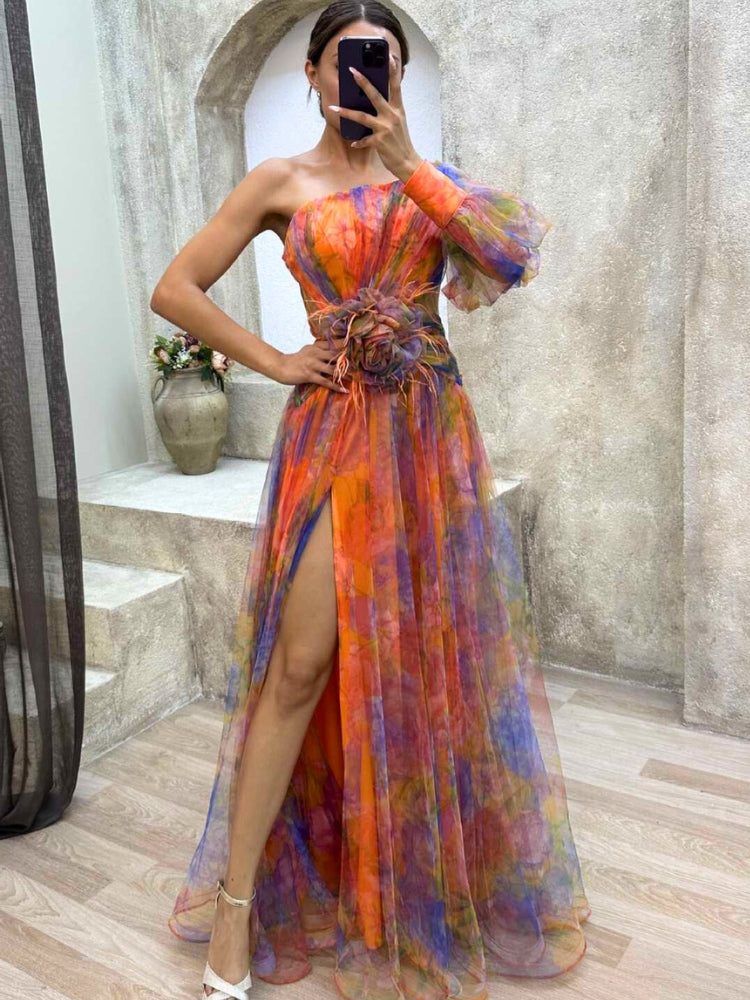 Kayla - Robe Asymétrique Fleurie