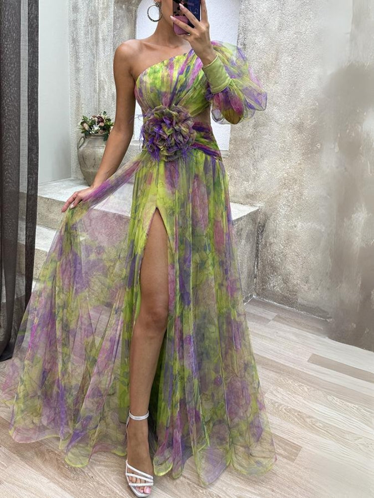 Kayla - Robe Asymétrique Fleurie