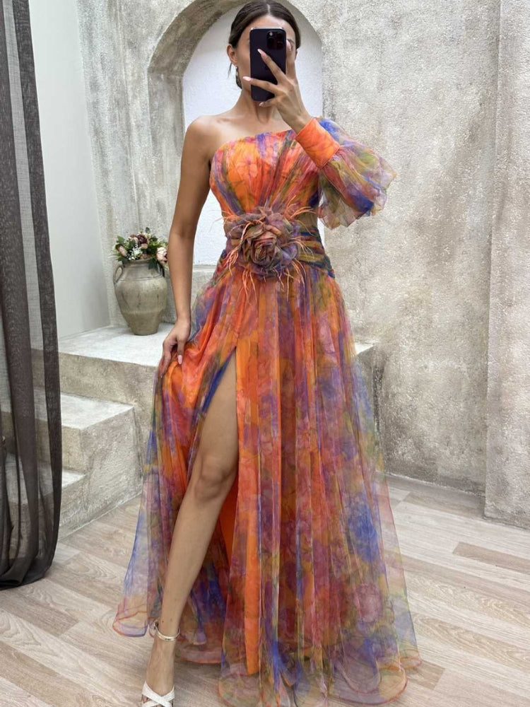 Kayla - Robe Asymétrique Fleurie
