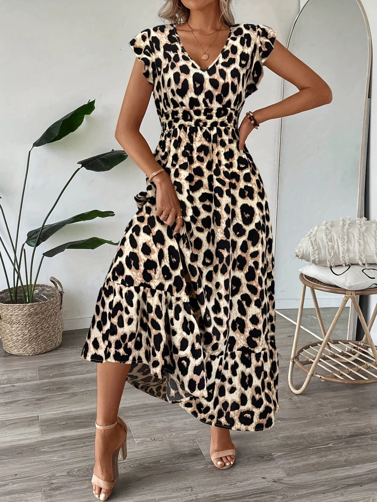 Candela | Robe longue baroque à col en V