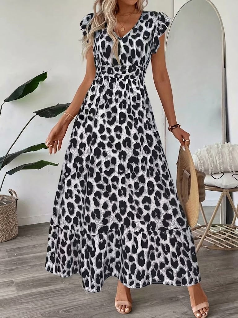 Candela | Robe longue baroque à col en V