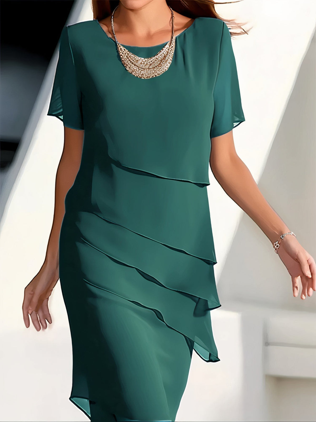 Louise - Élégante Robe Plissée