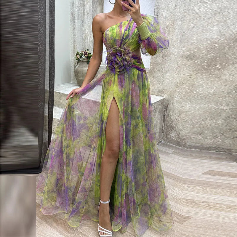 Philena - Élégante Robe Longue Colorée