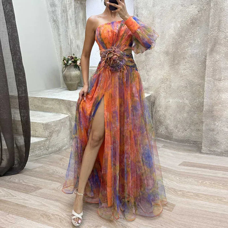 Philena - Élégante Robe Longue Colorée