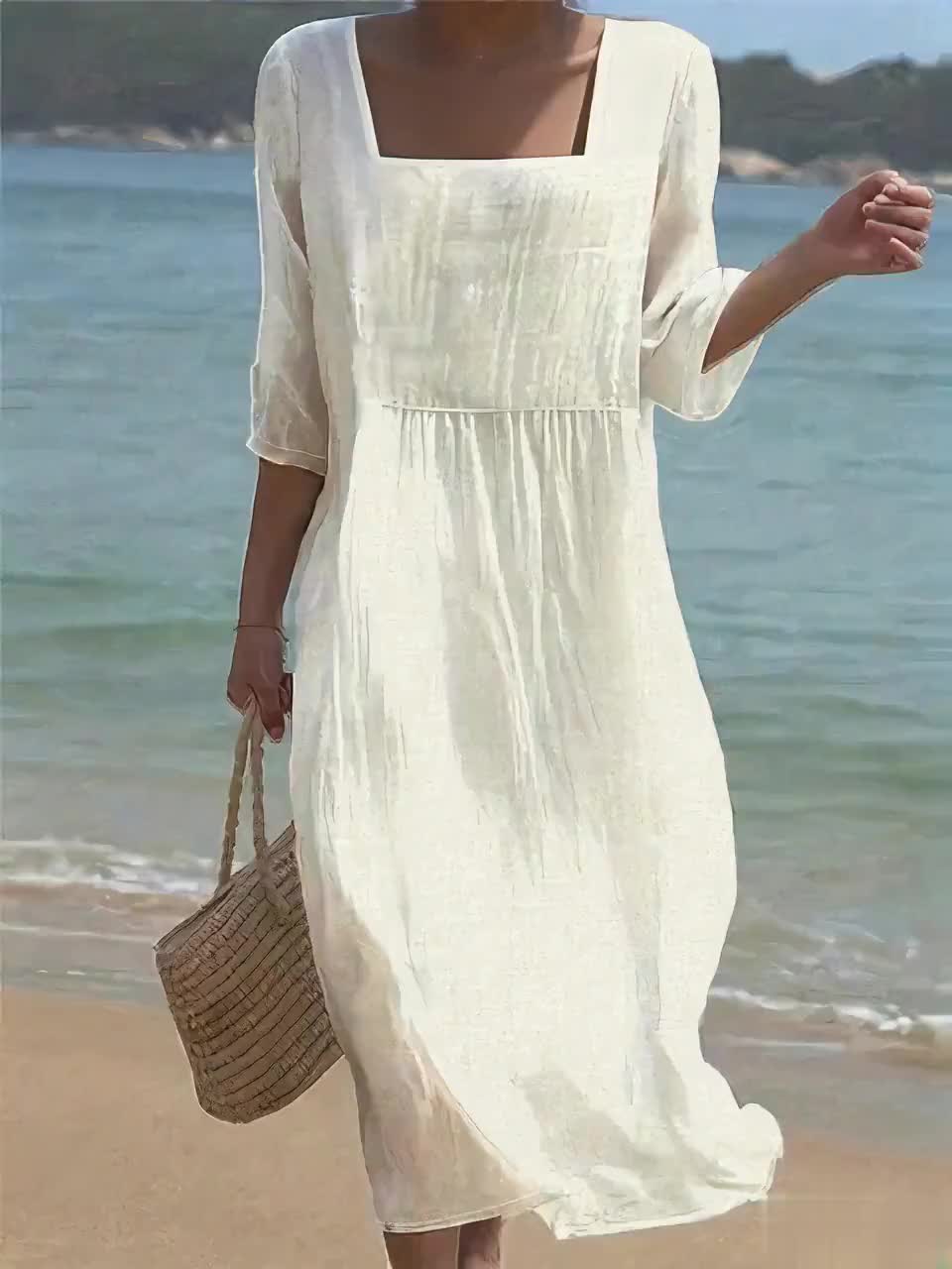 Lunelle - Robe en lin décontractée