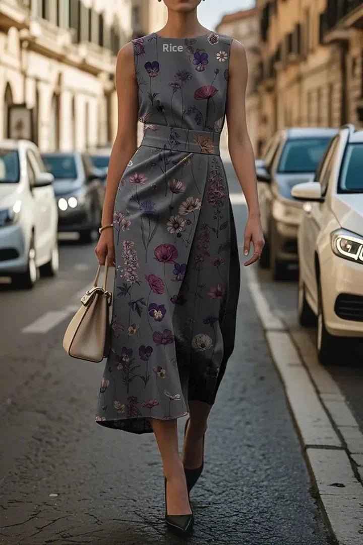 Zelva – Robe Graphique Asymétrique